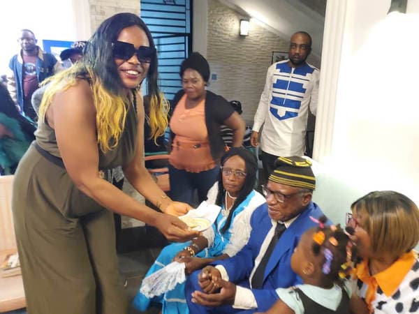 Sharing of the symbolic "cake" the (Egussi pudding)