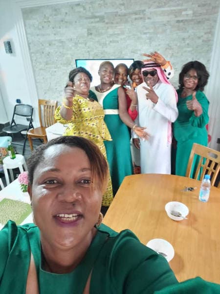Madame Glory Akwe posing in the camera